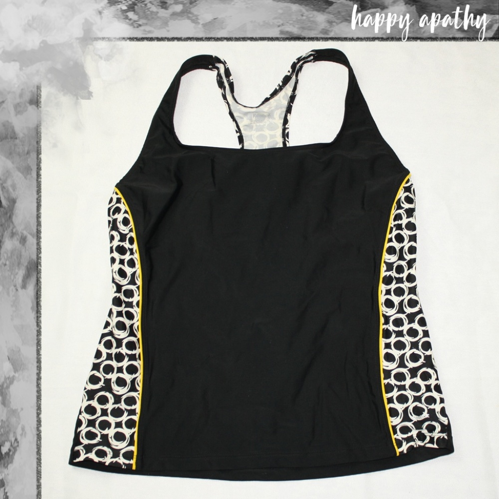 Reebok Circle Design Swim Tankini Top